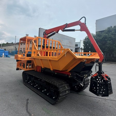 Nilagyan ng Crane Grab 5000kg Crawler Dumper